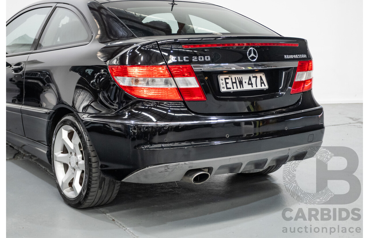 02/2010 Mercedes-Benz CLC200 Kompressor 203 MY10 2D Coupe Solid Black Supercharged 1.8L