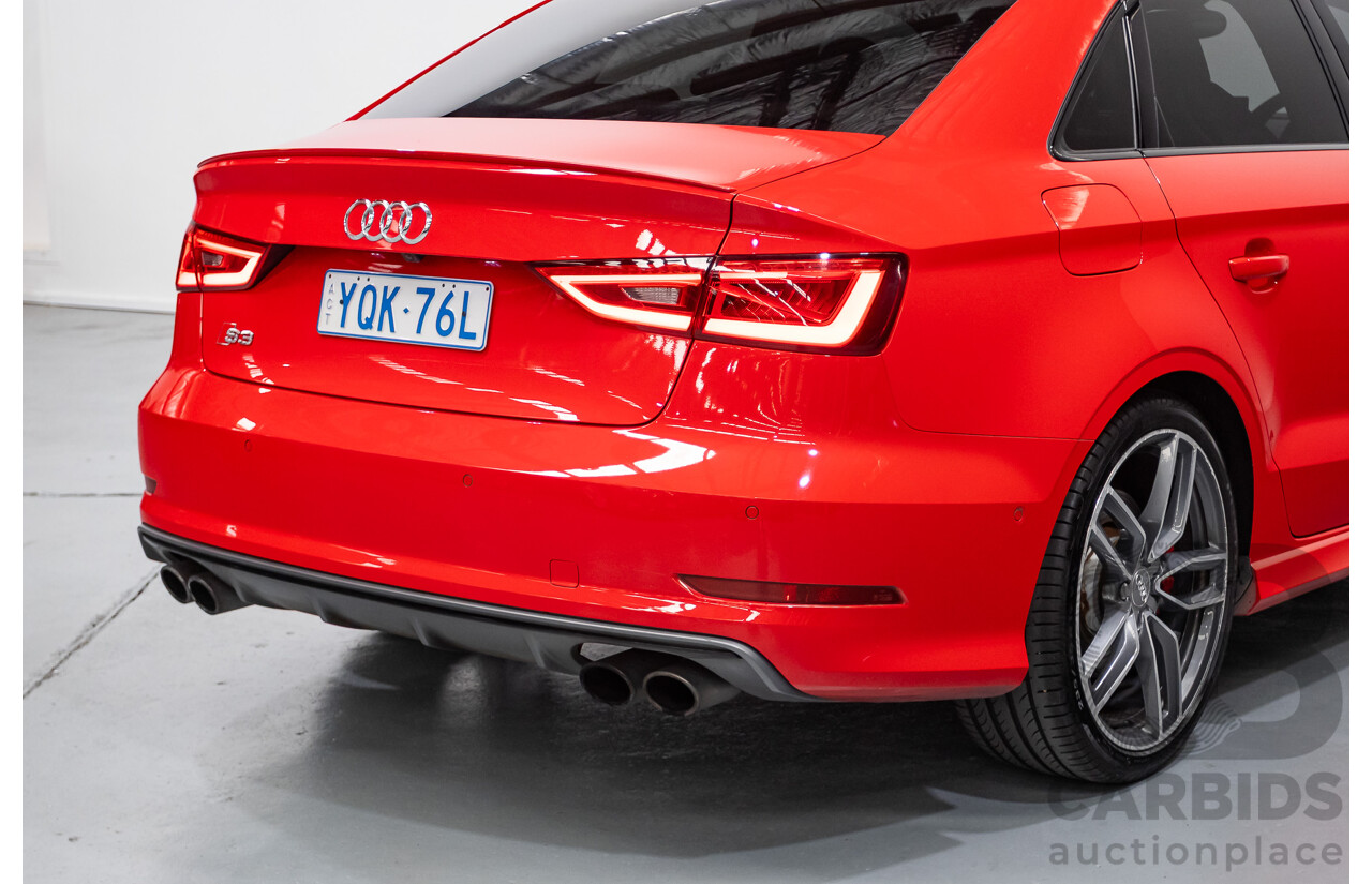 5/2015 Audi S3 2.0 TFSI Quattro (AWD) 8V MY15 4D Sedan Misano Red Pearlescent Turbo 2.0L