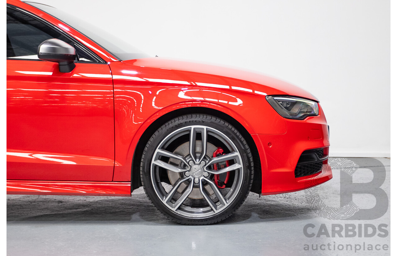 5/2015 Audi S3 2.0 TFSI Quattro (AWD) 8V MY15 4D Sedan Misano Red Pearlescent Turbo 2.0L