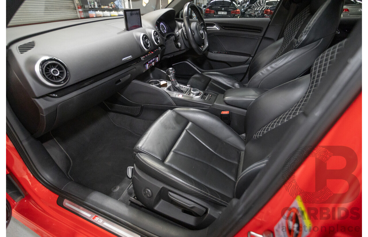 5/2015 Audi S3 2.0 TFSI Quattro (AWD) 8V MY15 4D Sedan Misano Red Pearlescent Turbo 2.0L