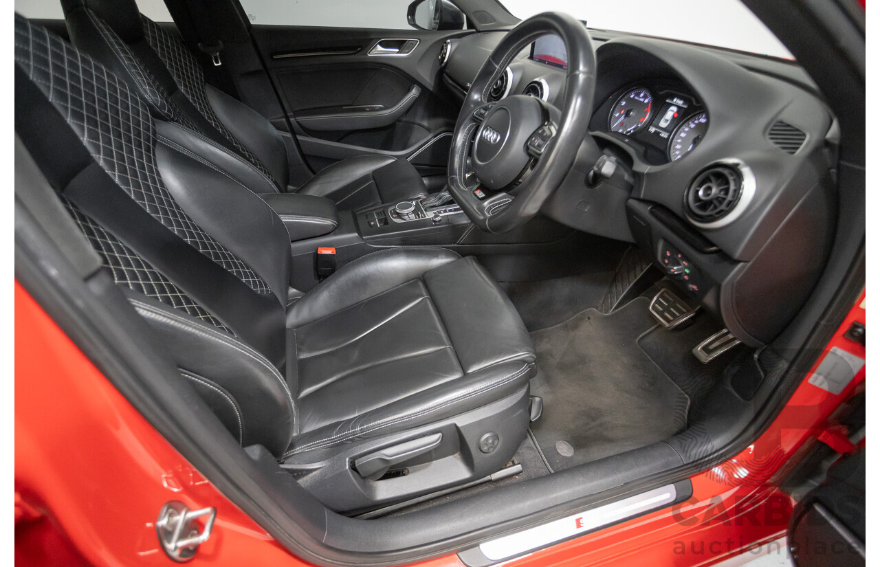 5/2015 Audi S3 2.0 TFSI Quattro (AWD) 8V MY15 4D Sedan Misano Red Pearlescent Turbo 2.0L