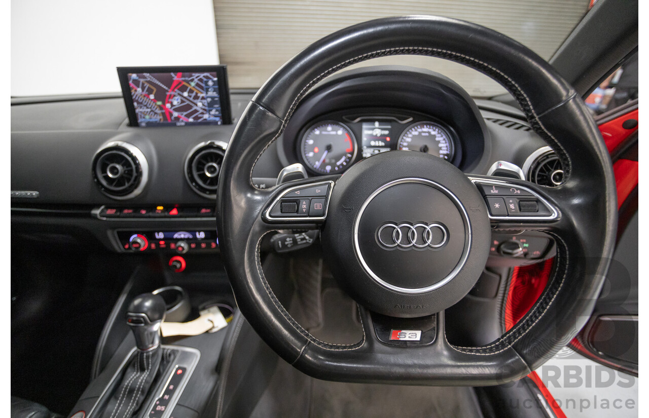 5/2015 Audi S3 2.0 TFSI Quattro (AWD) 8V MY15 4D Sedan Misano Red Pearlescent Turbo 2.0L