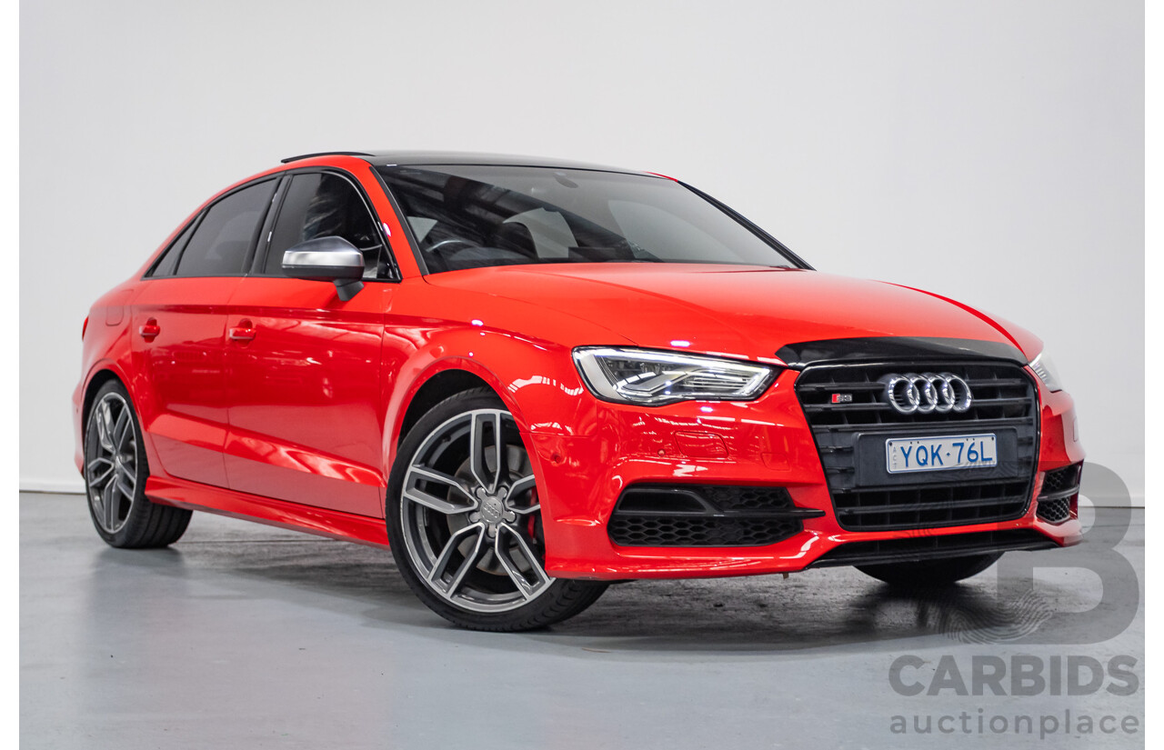 5/2015 Audi S3 2.0 TFSI Quattro (AWD) 8V MY15 4D Sedan Misano Red Pearlescent Turbo 2.0L