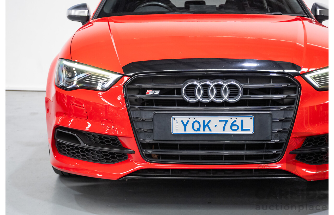 5/2015 Audi S3 2.0 TFSI Quattro (AWD) 8V MY15 4D Sedan Misano Red Pearlescent Turbo 2.0L