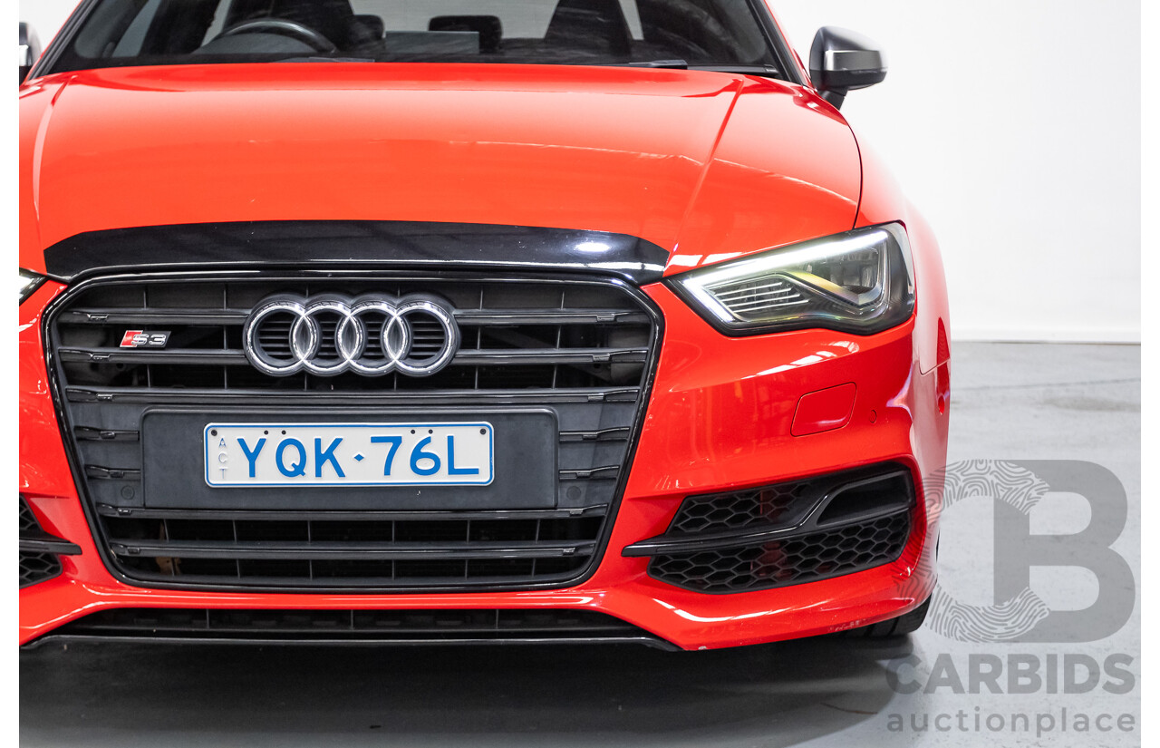 5/2015 Audi S3 2.0 TFSI Quattro (AWD) 8V MY15 4D Sedan Misano Red Pearlescent Turbo 2.0L