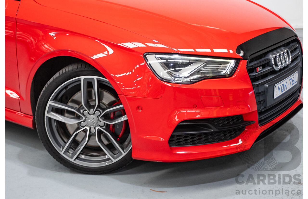 5/2015 Audi S3 2.0 TFSI Quattro (AWD) 8V MY15 4D Sedan Misano Red Pearlescent Turbo 2.0L