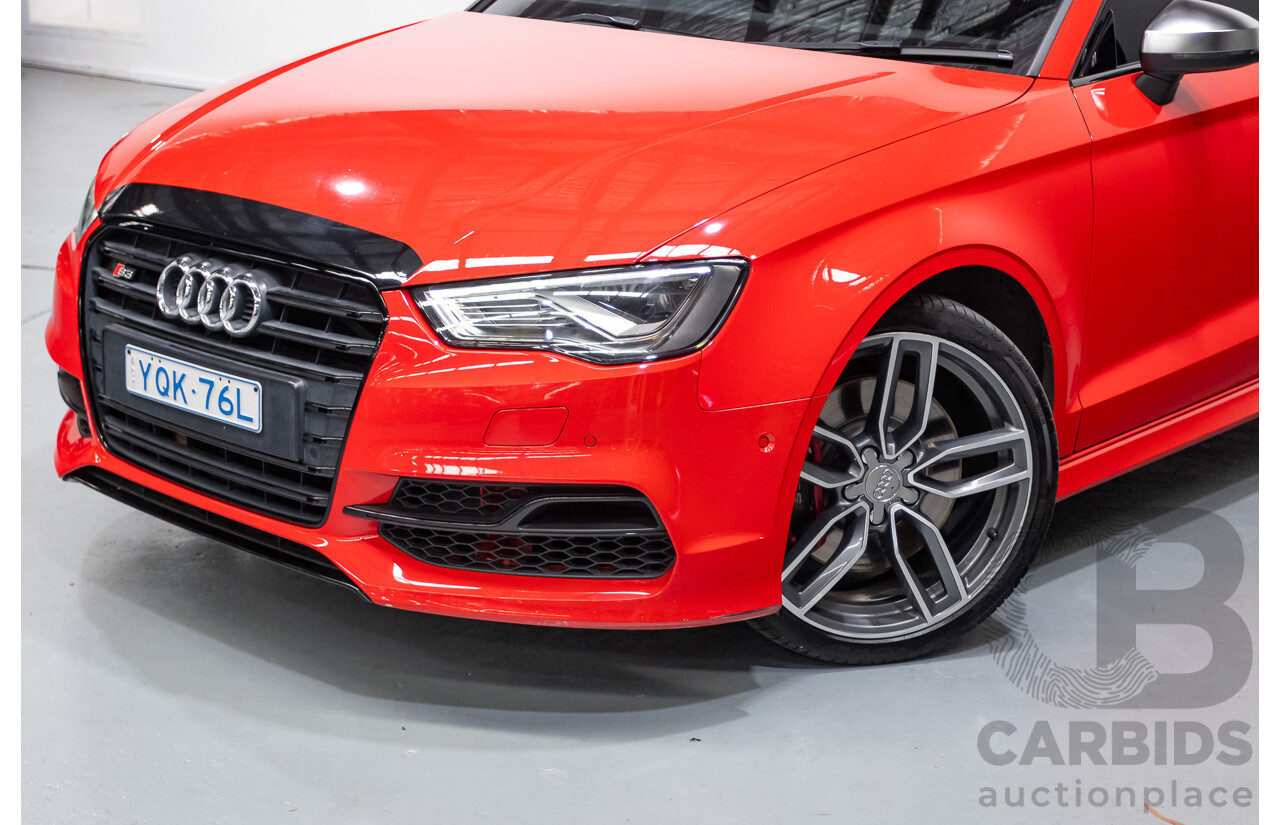 5/2015 Audi S3 2.0 TFSI Quattro (AWD) 8V MY15 4D Sedan Misano Red Pearlescent Turbo 2.0L