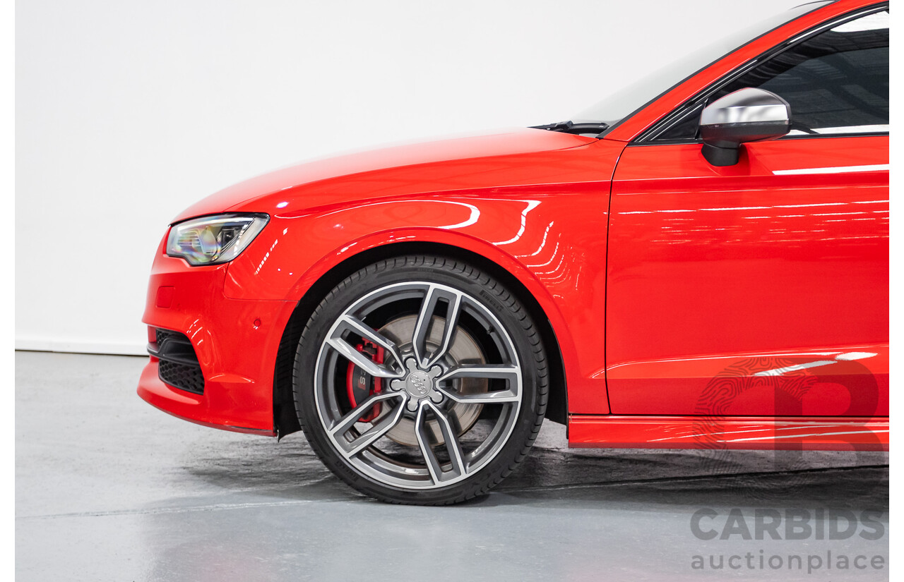 5/2015 Audi S3 2.0 TFSI Quattro (AWD) 8V MY15 4D Sedan Misano Red Pearlescent Turbo 2.0L