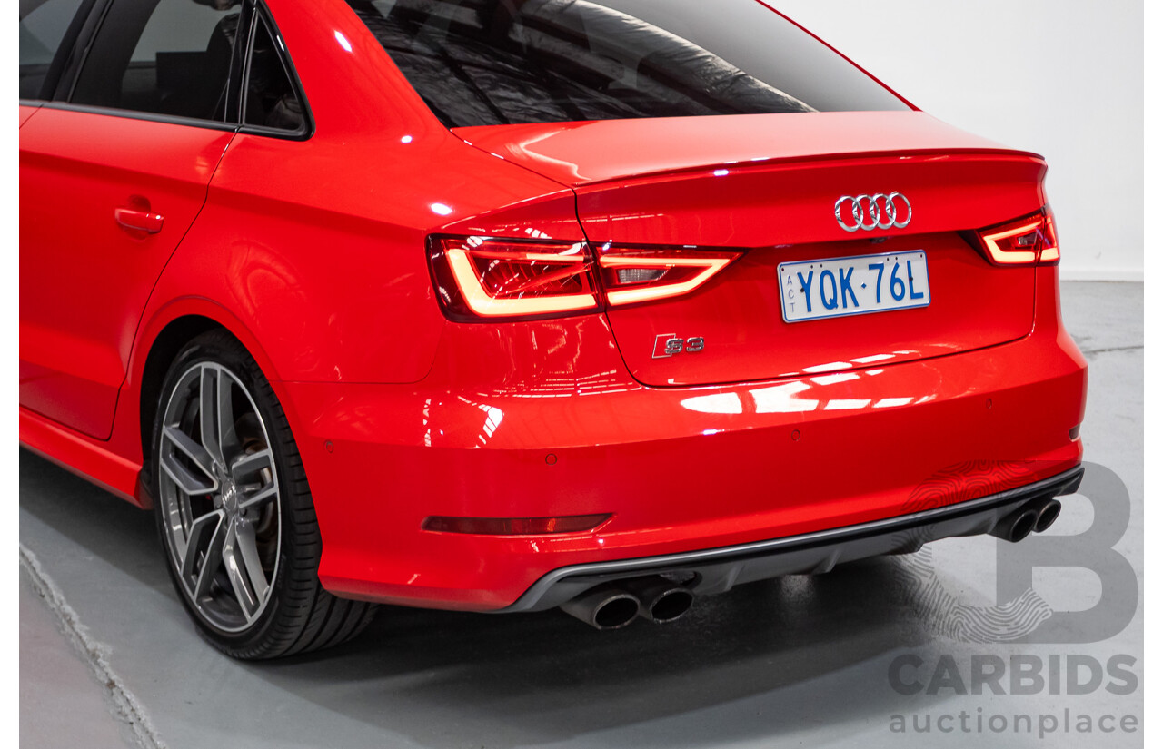 5/2015 Audi S3 2.0 TFSI Quattro (AWD) 8V MY15 4D Sedan Misano Red Pearlescent Turbo 2.0L