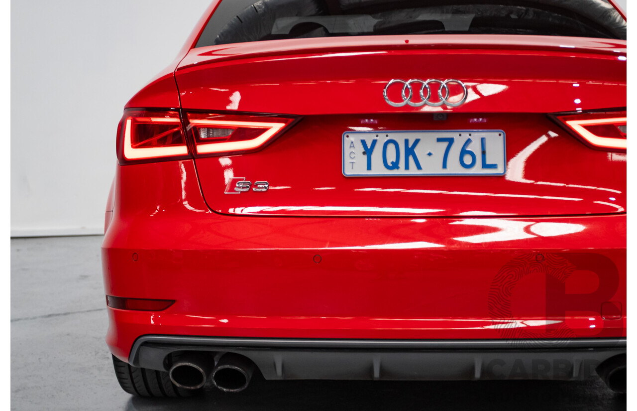 5/2015 Audi S3 2.0 TFSI Quattro (AWD) 8V MY15 4D Sedan Misano Red Pearlescent Turbo 2.0L
