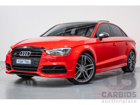 5/2015 Audi S3 2.0 TFSI Quattro (AWD) 8V MY15 4D Sedan Misano Red Pearlescent Turbo 2.0L