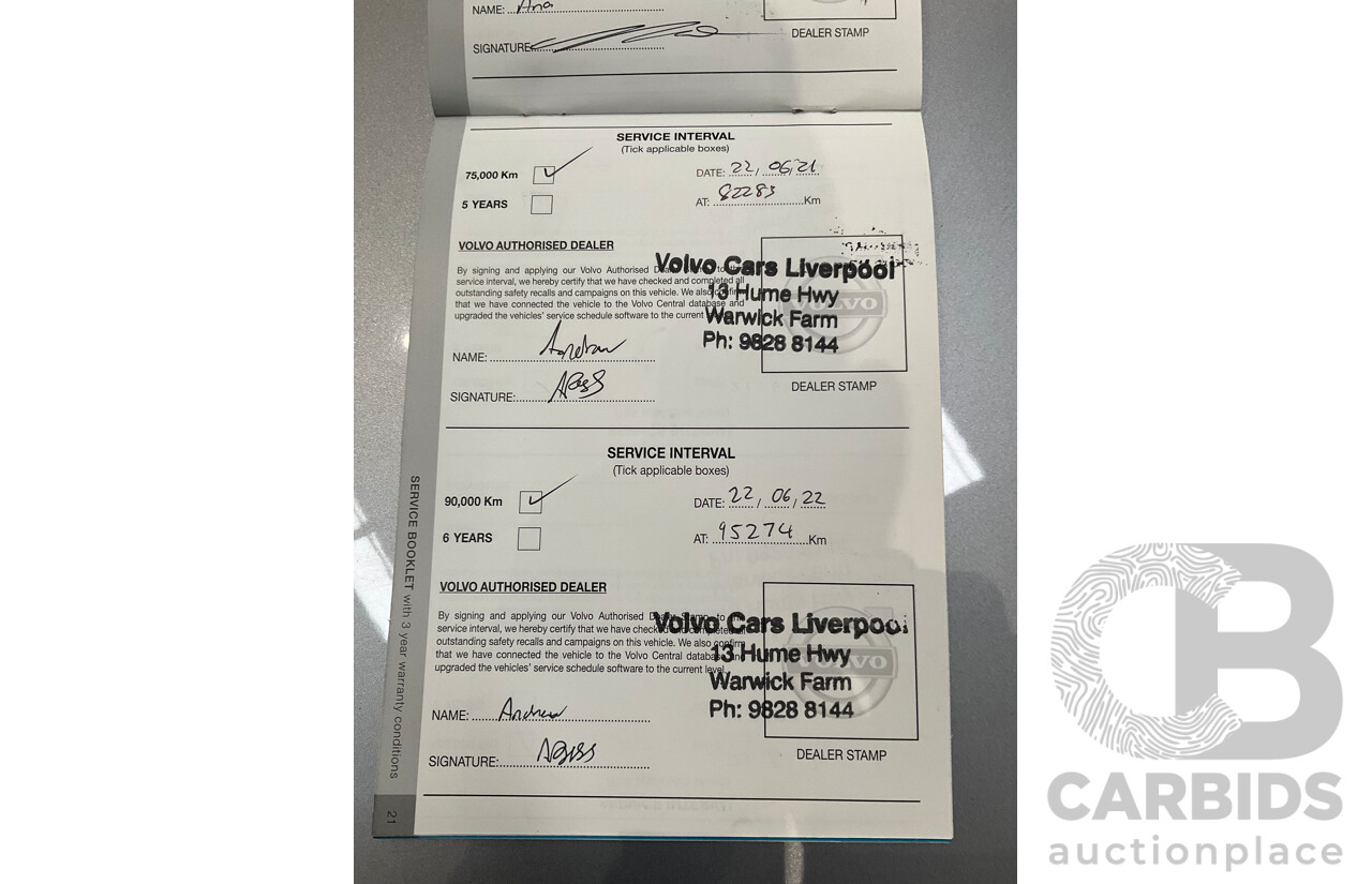 01/2017 Volvo XC60 D4 Luxury (AWD) DZ MY17 4d Wagon Blue Turbo Diesel 2.4L