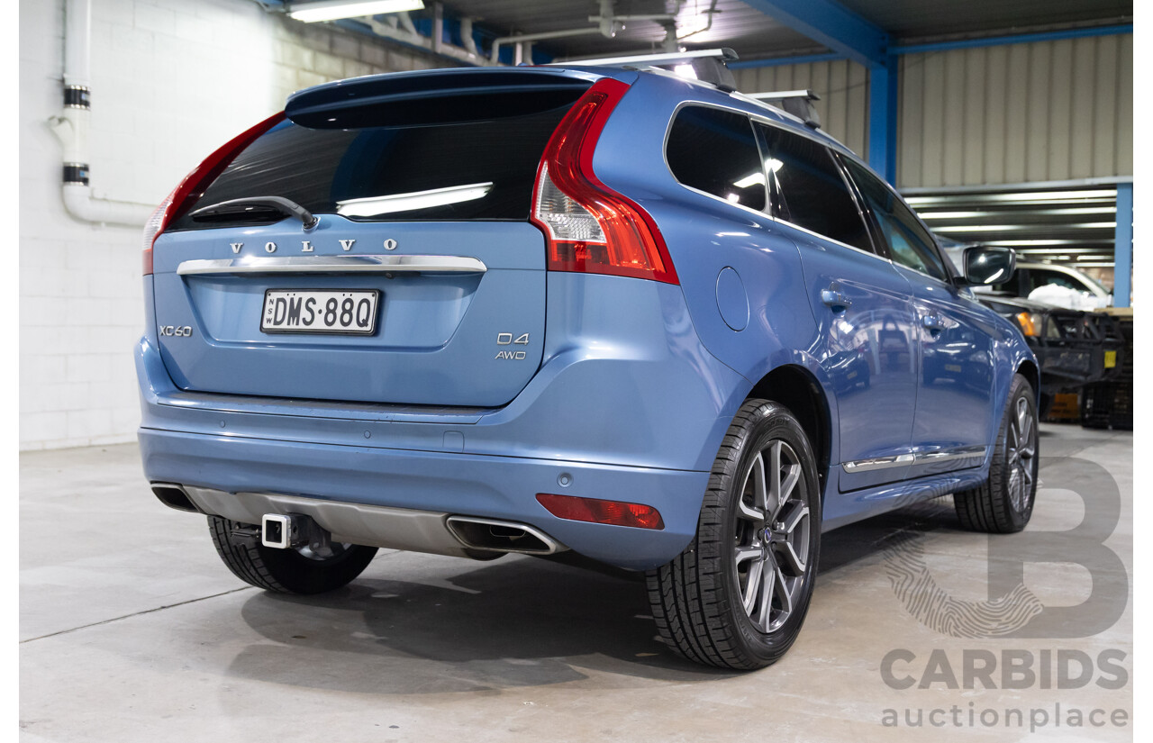 01/2017 Volvo XC60 D4 Luxury (AWD) DZ MY17 4d Wagon Blue Turbo Diesel 2.4L