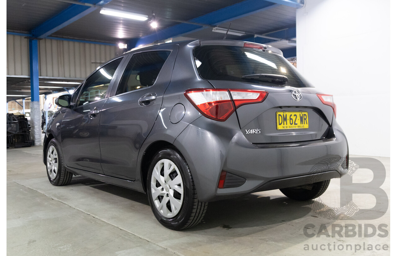 07/2019 Toyota Yaris Ascent (FWD) NCP130R MY18 5d Hatchback Magnetic Grey Metallic 1.3L