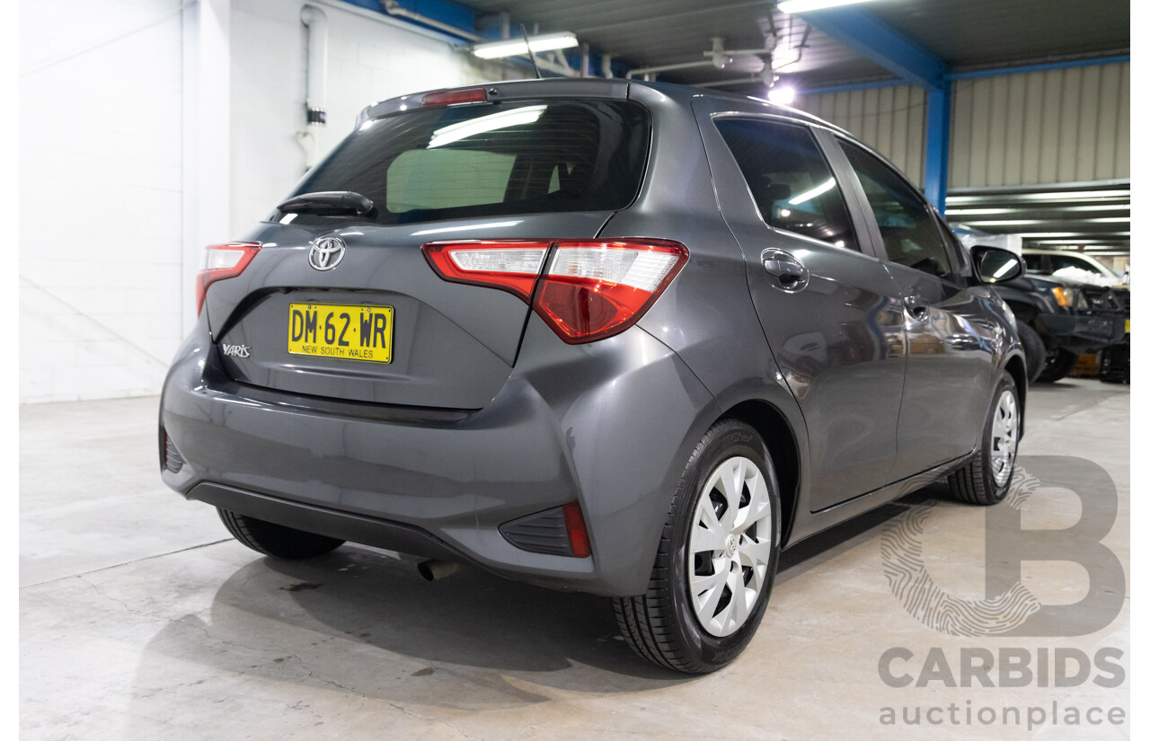 07/2019 Toyota Yaris Ascent (FWD) NCP130R MY18 5d Hatchback Magnetic Grey Metallic 1.3L
