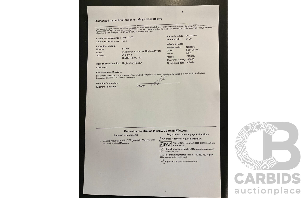 6/2014 Mercedes-Benz B200 246 MY14 5d Hatchback Mountain Grey Metallic Turbo 1.6L