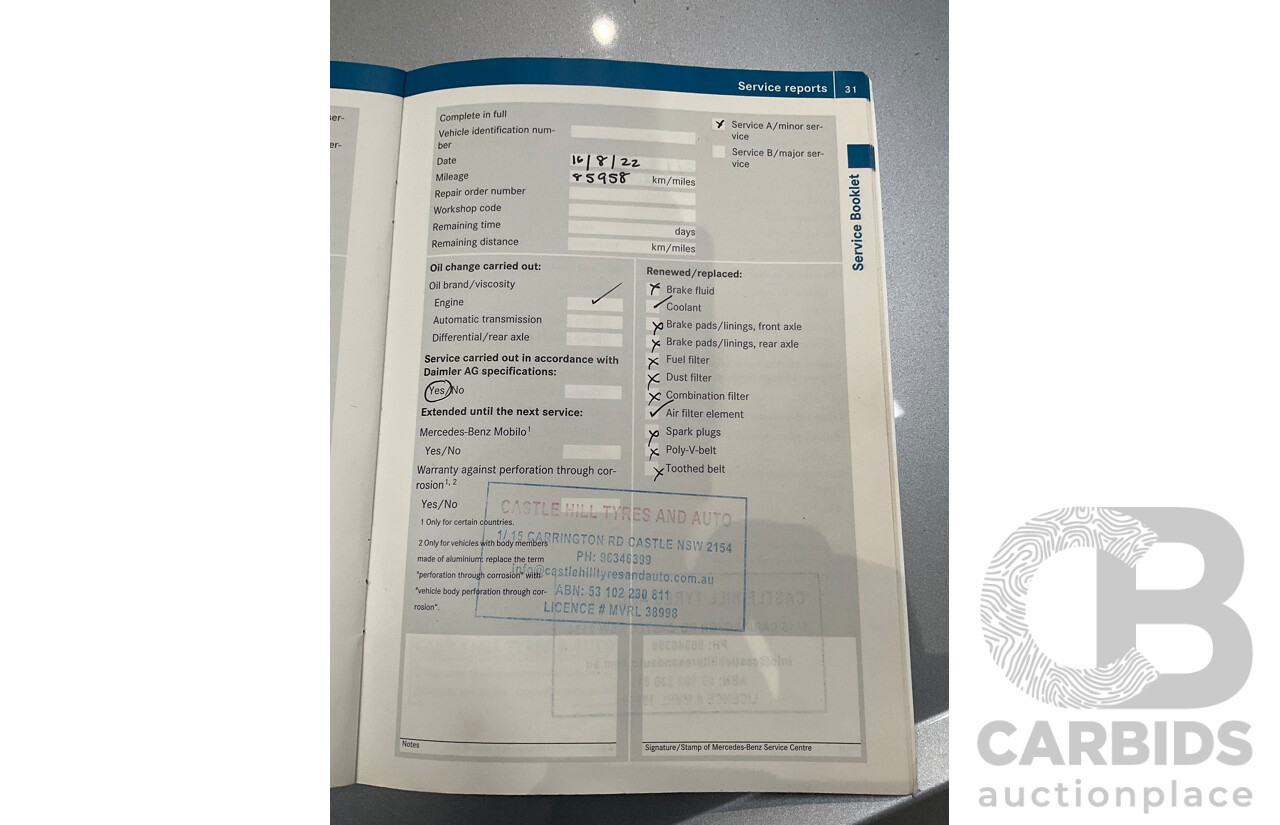 6/2014 Mercedes-Benz B200 246 MY14 5d Hatchback Mountain Grey Metallic Turbo 1.6L