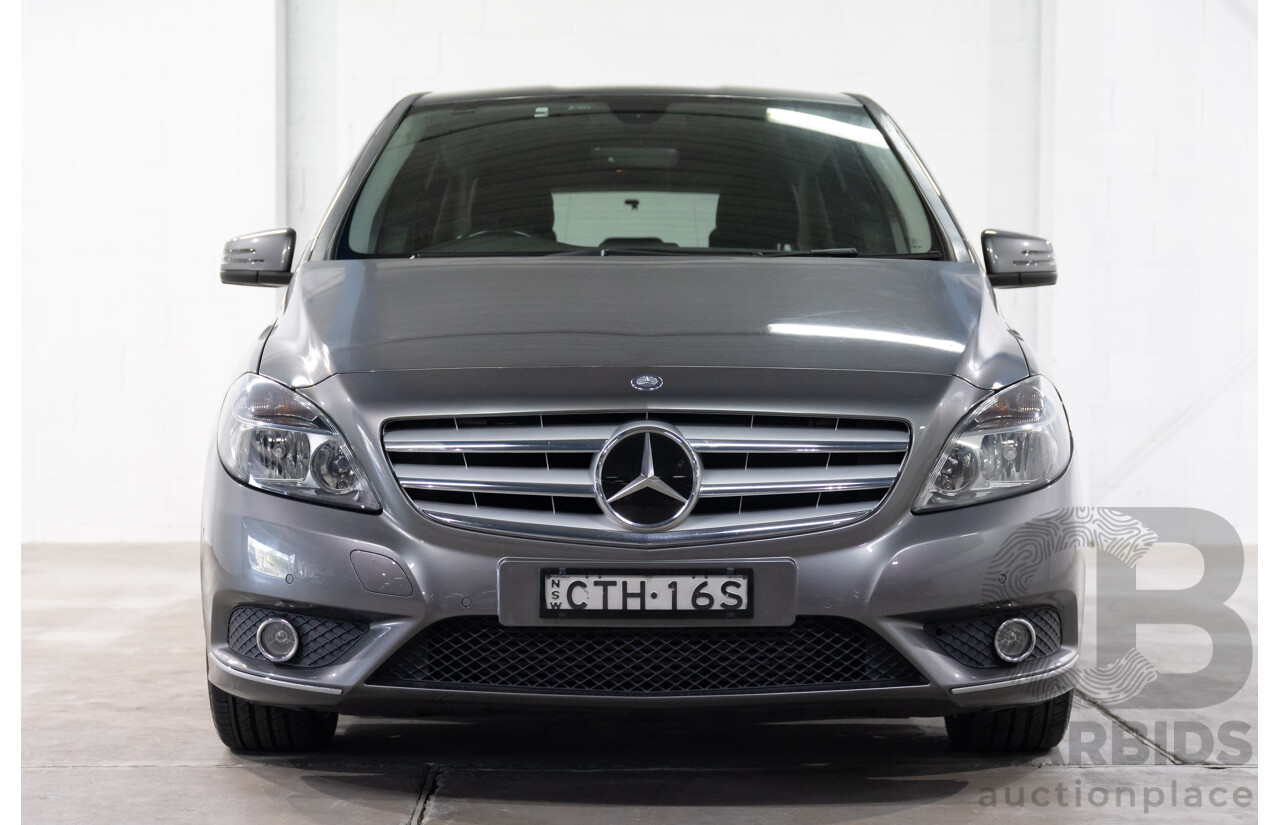 6/2014 Mercedes-Benz B200 246 MY14 5d Hatchback Mountain Grey Metallic Turbo 1.6L