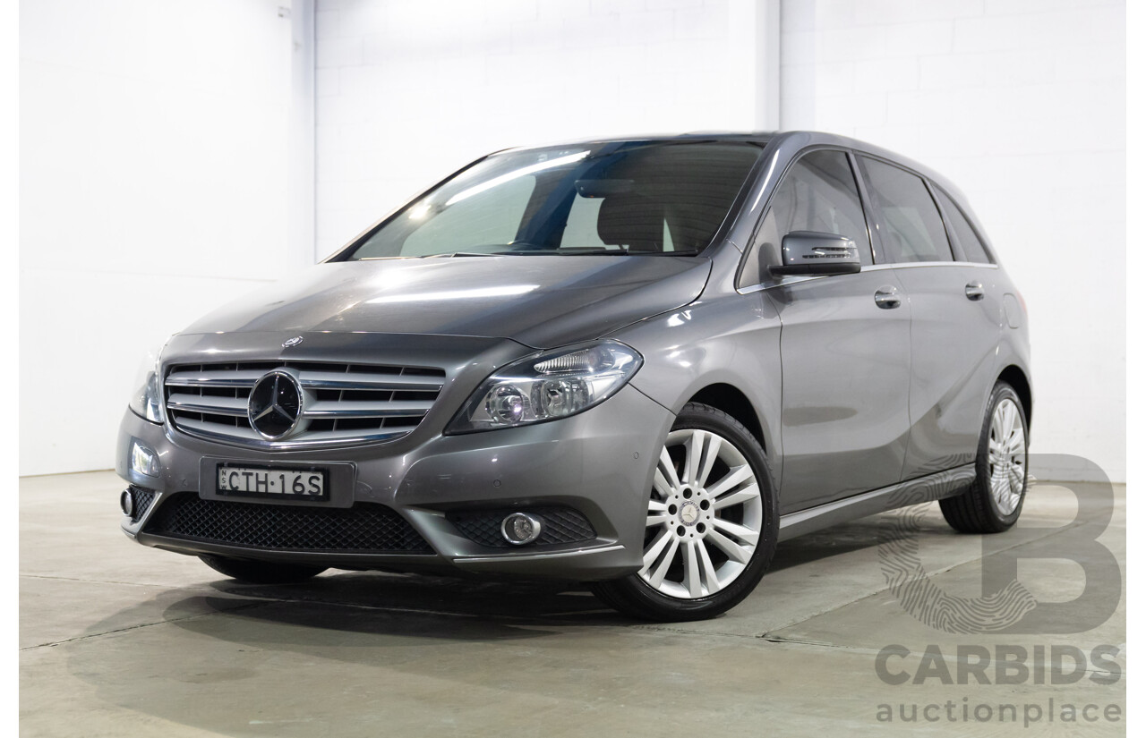 6/2014 Mercedes-Benz B200 246 MY14 5d Hatchback Mountain Grey Metallic Turbo 1.6L