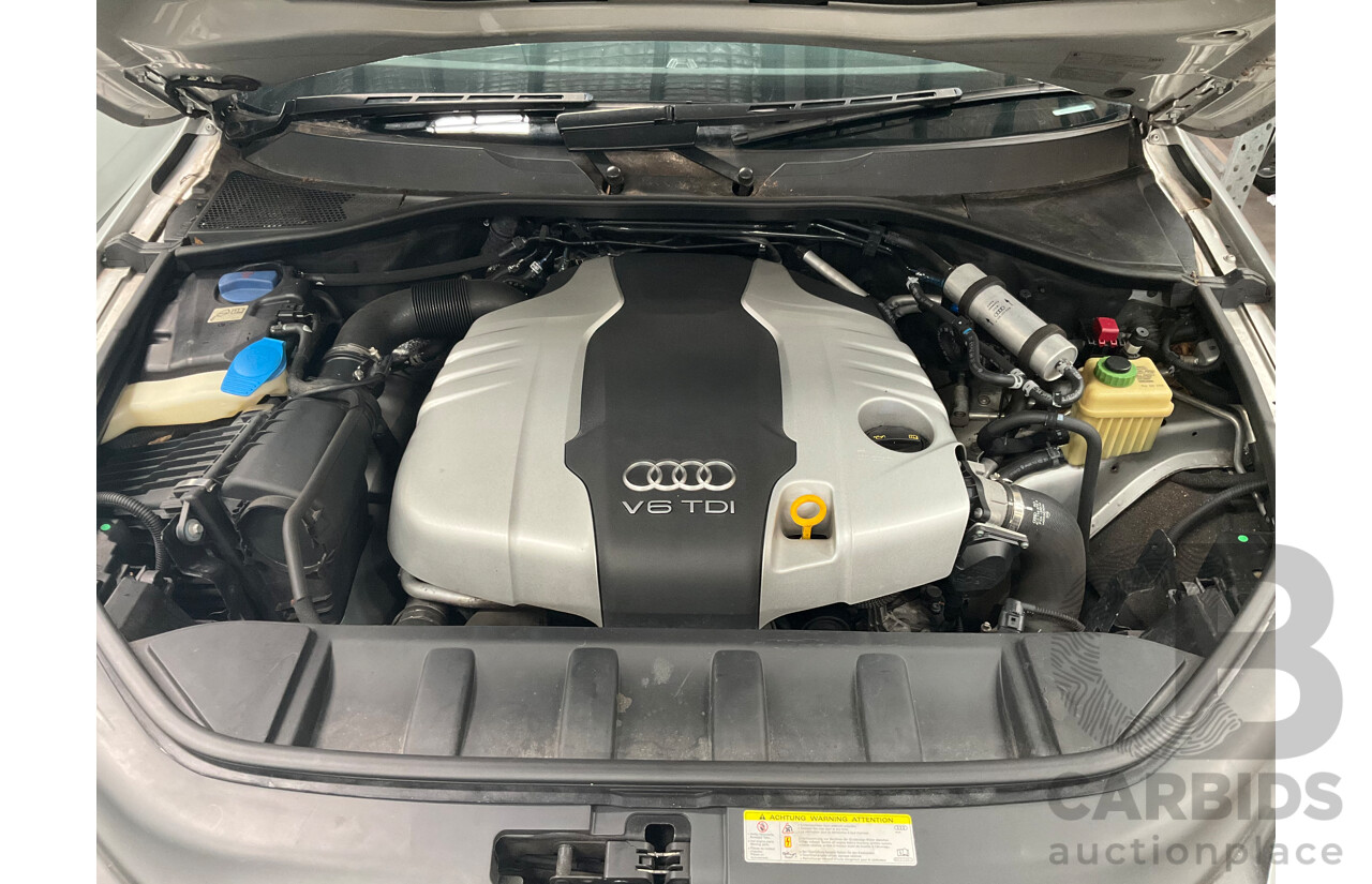 2/2014 Audi Q7 3.0 TDI S-Line Quattro MY14 4d Wagon Floret Silver Metallic Turbo Diesel V6 3.0L - 7 Seater