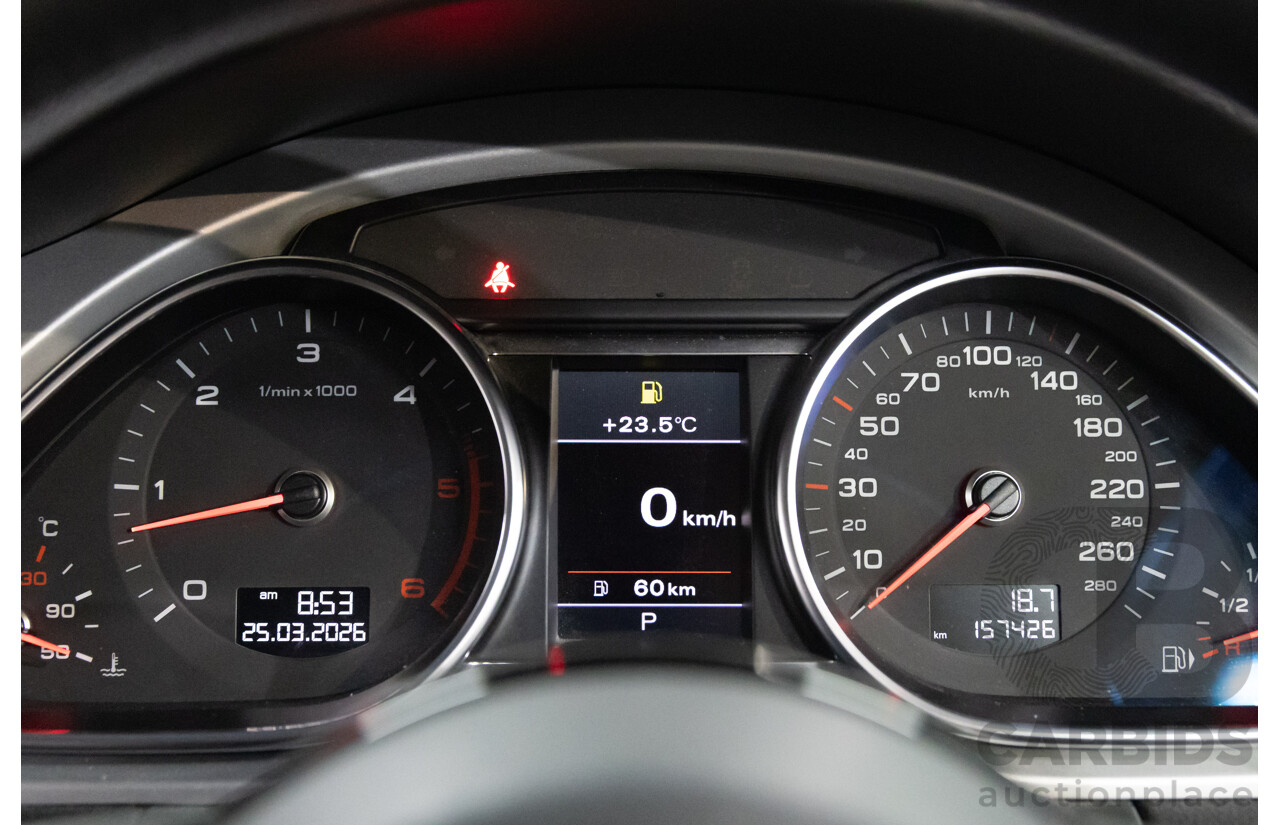 2/2014 Audi Q7 3.0 TDI S-Line Quattro MY14 4d Wagon Floret Silver Metallic Turbo Diesel V6 3.0L - 7 Seater