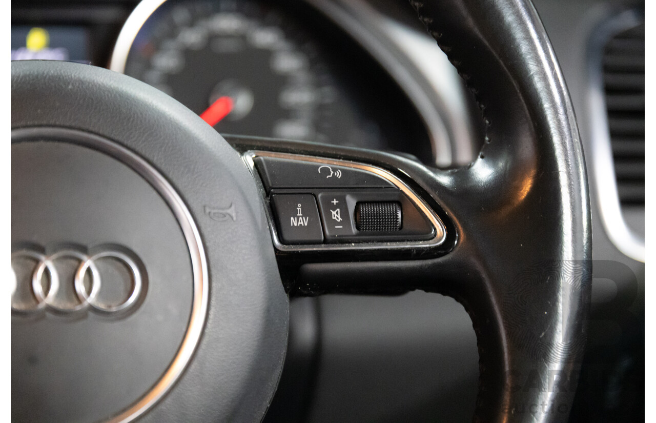 2/2014 Audi Q7 3.0 TDI S-Line Quattro MY14 4d Wagon Floret Silver Metallic Turbo Diesel V6 3.0L - 7 Seater