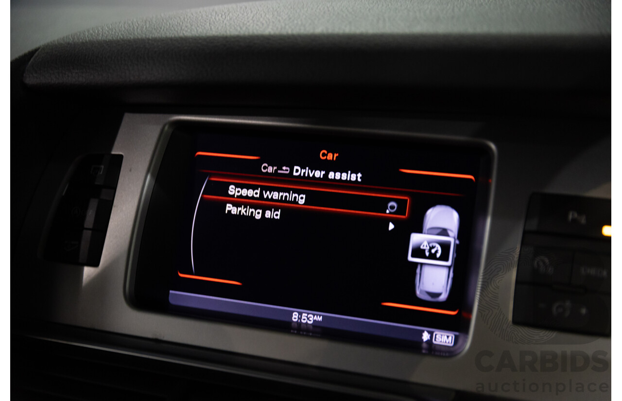 2/2014 Audi Q7 3.0 TDI S-Line Quattro MY14 4d Wagon Floret Silver Metallic Turbo Diesel V6 3.0L - 7 Seater