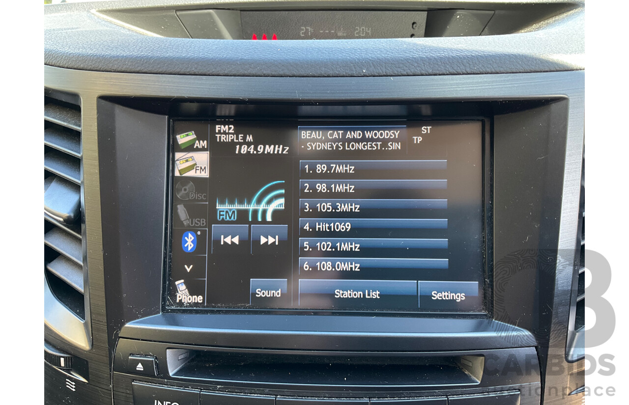 10/2013 Subaru Outback 2.5i (AWD) MY14 4d Wagon Black 2.5L