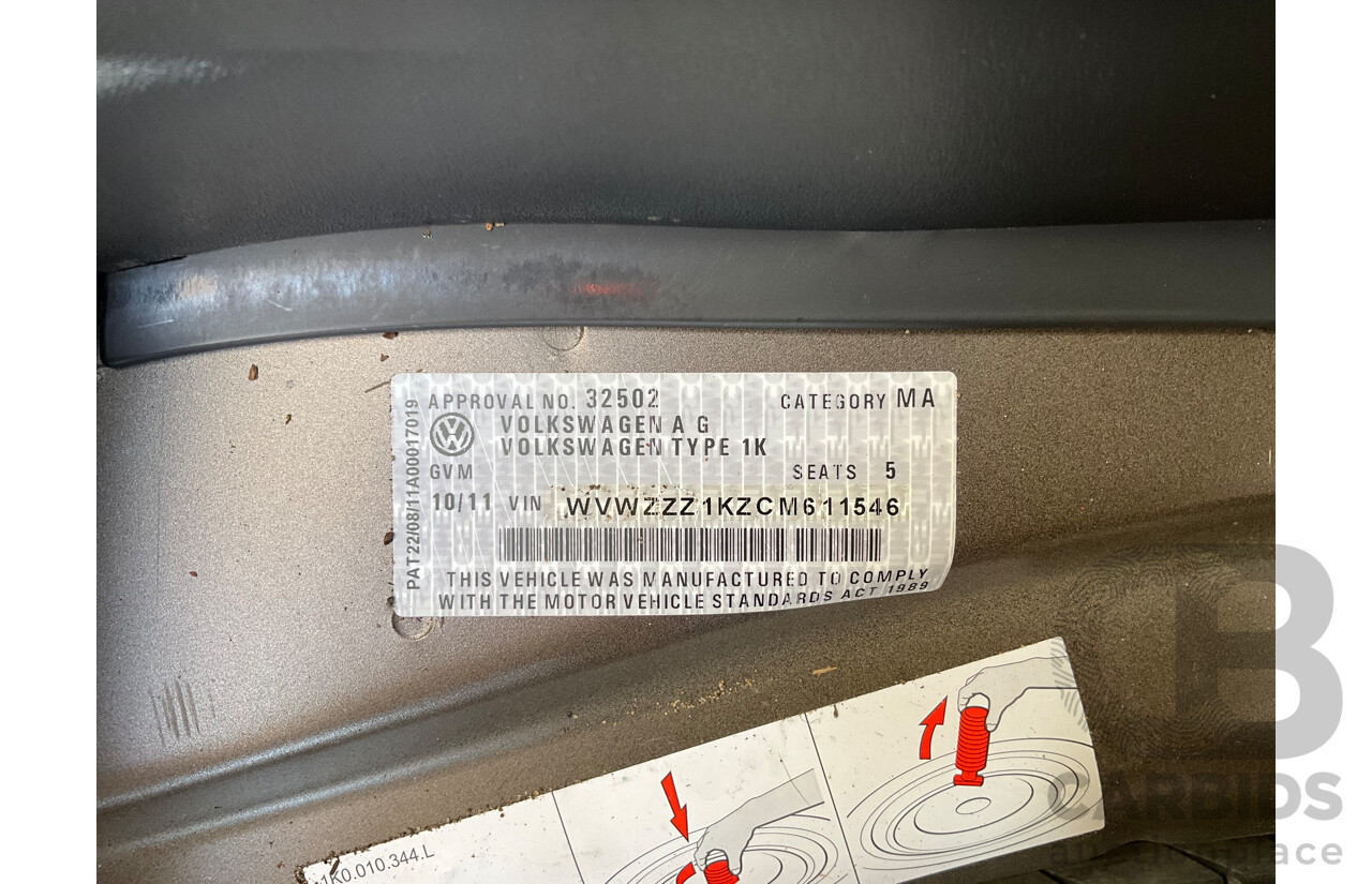 10/2011 Volkswagen Golf 118 TSI Comfortline 1K MY12 4d Wagon Toffee Brown Metallic Twincharged 1.4L