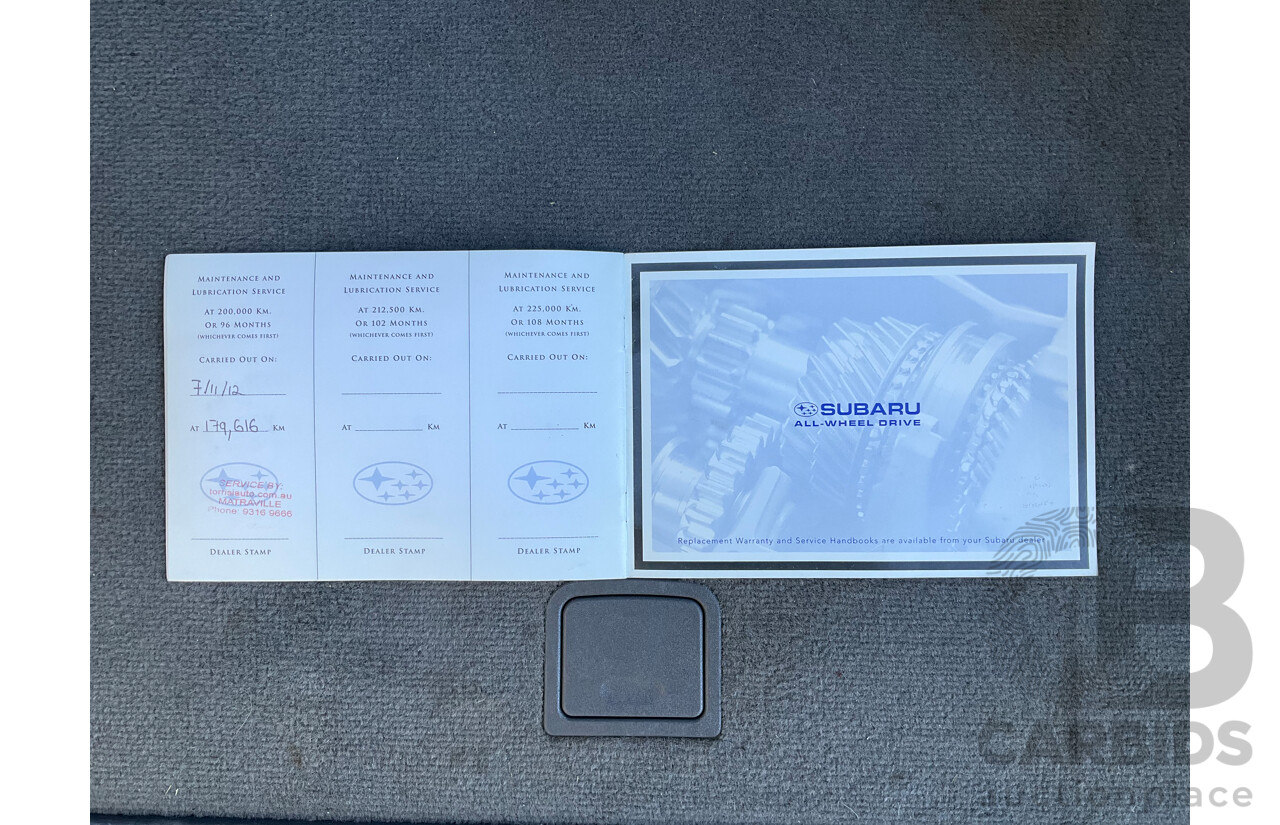 5/2002 Subaru Outback Limited (AWD) MY02 4d Wagon Blue 2.5L