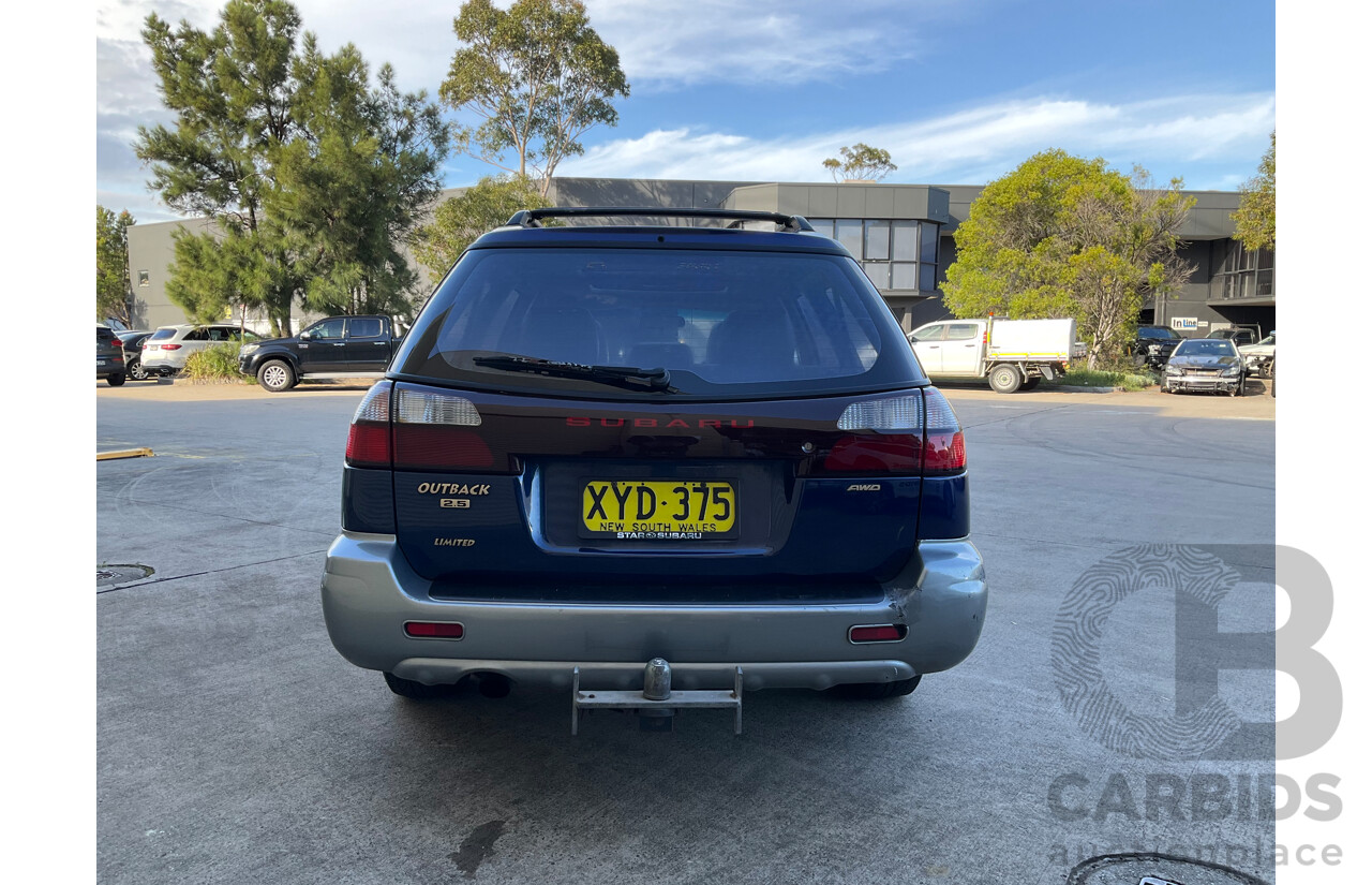 5/2002 Subaru Outback Limited (AWD) MY02 4d Wagon Blue 2.5L