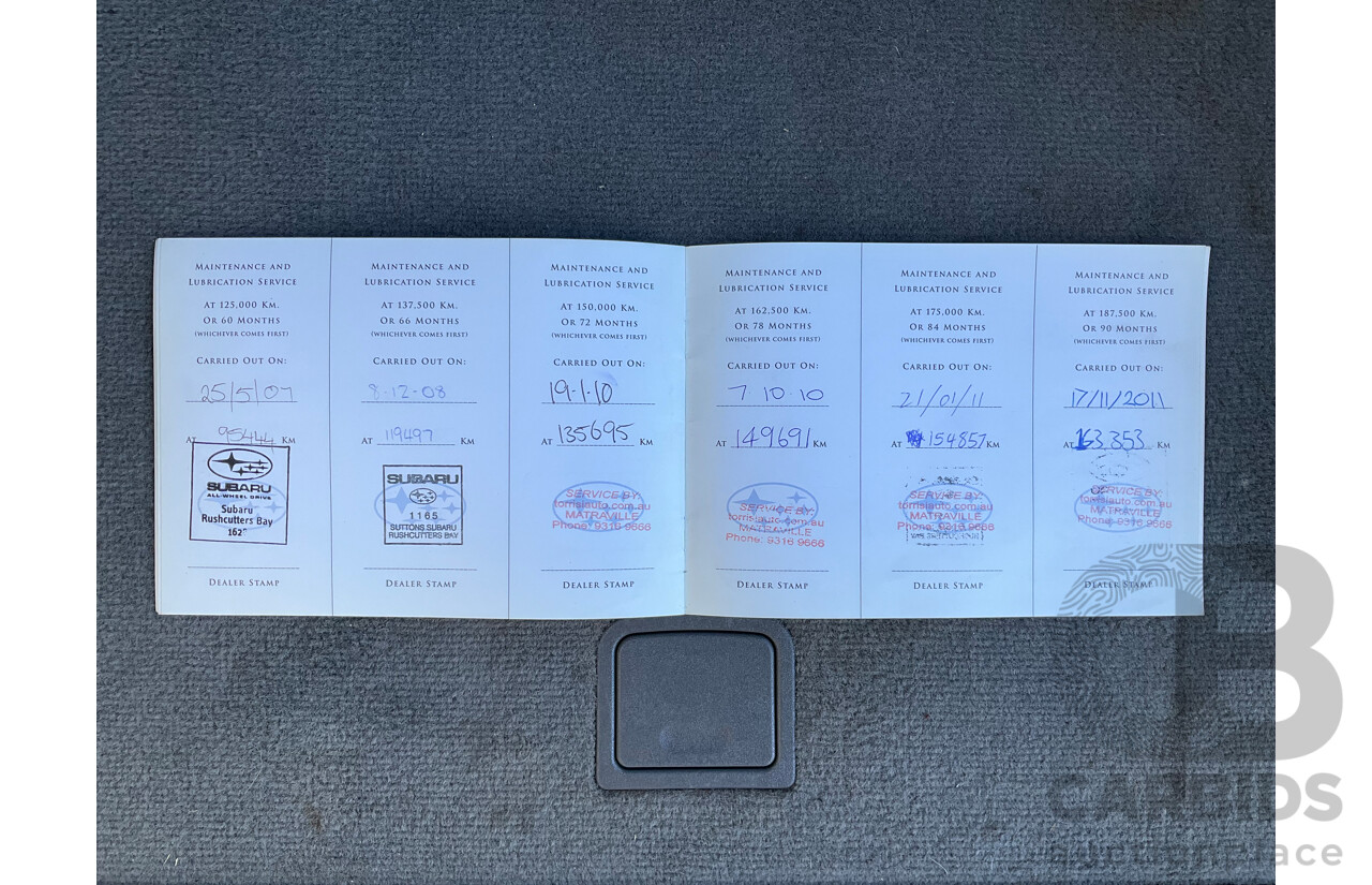 5/2002 Subaru Outback Limited (AWD) MY02 4d Wagon Blue 2.5L