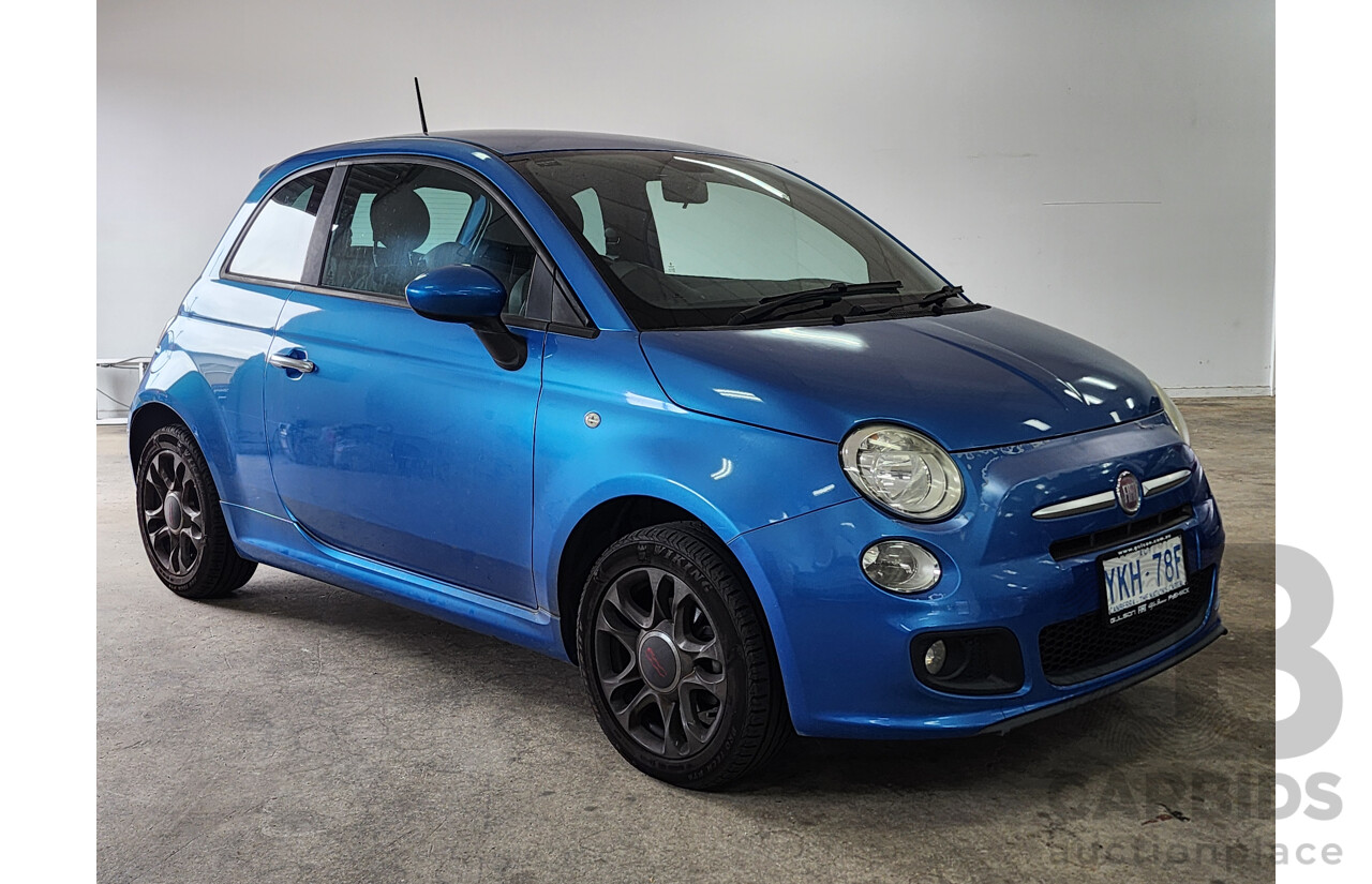 8/2014 Fiat 500 Sport MY13 3d Hatchback Blue 1.4L