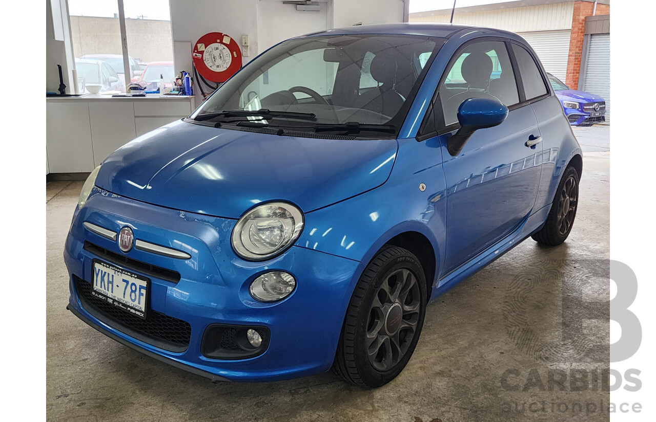 8/2014 Fiat 500 Sport MY13 3d Hatchback Blue 1.4L