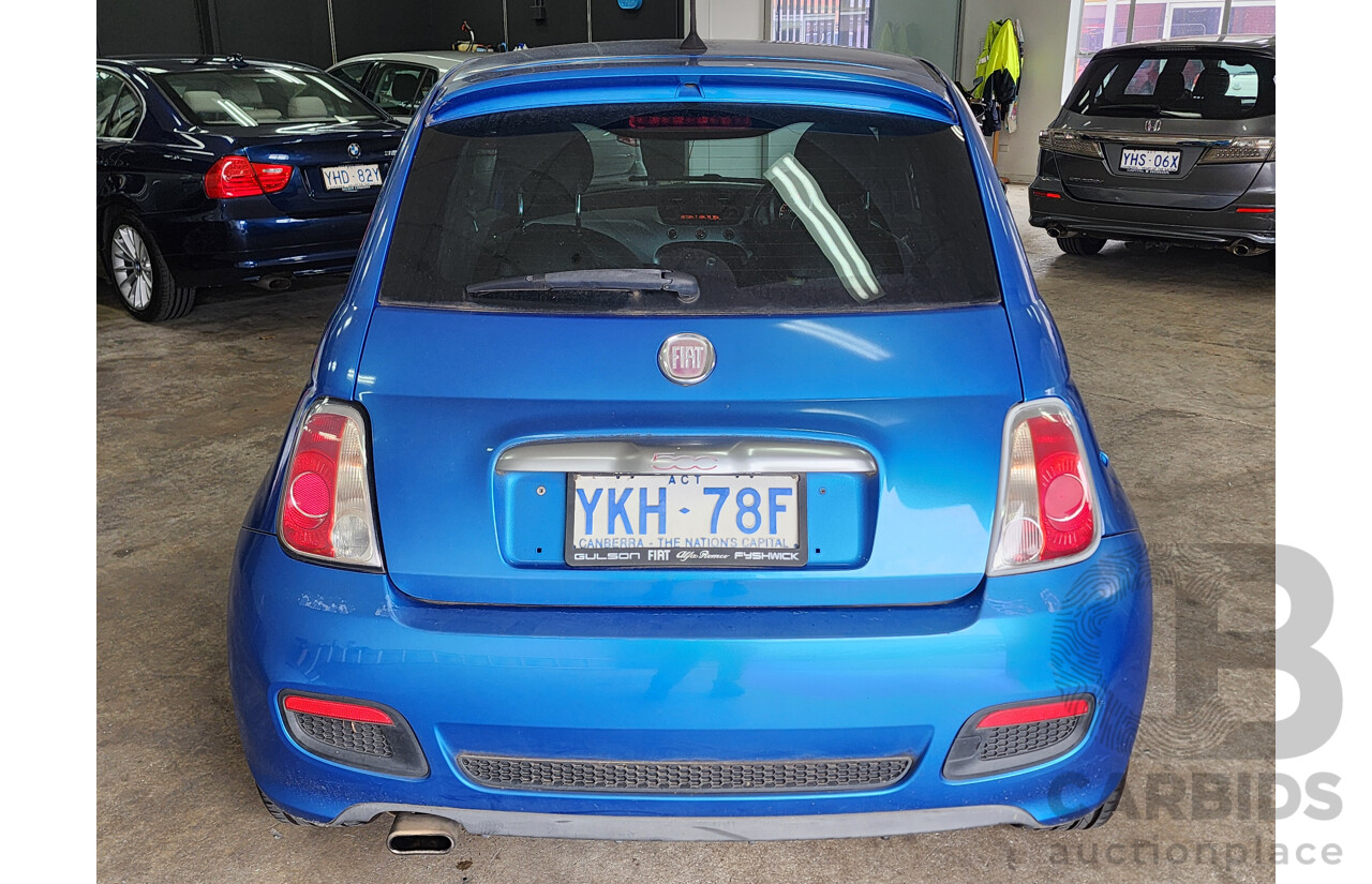 8/2014 Fiat 500 Sport MY13 3d Hatchback Blue 1.4L