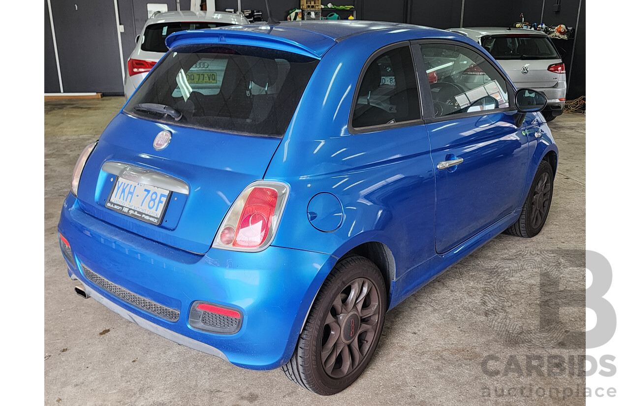 8/2014 Fiat 500 Sport MY13 3d Hatchback Blue 1.4L