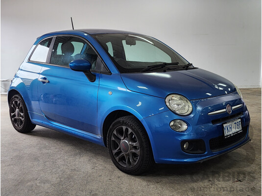 8/2014 Fiat 500 Sport MY13 3d Hatchback Blue 1.4L