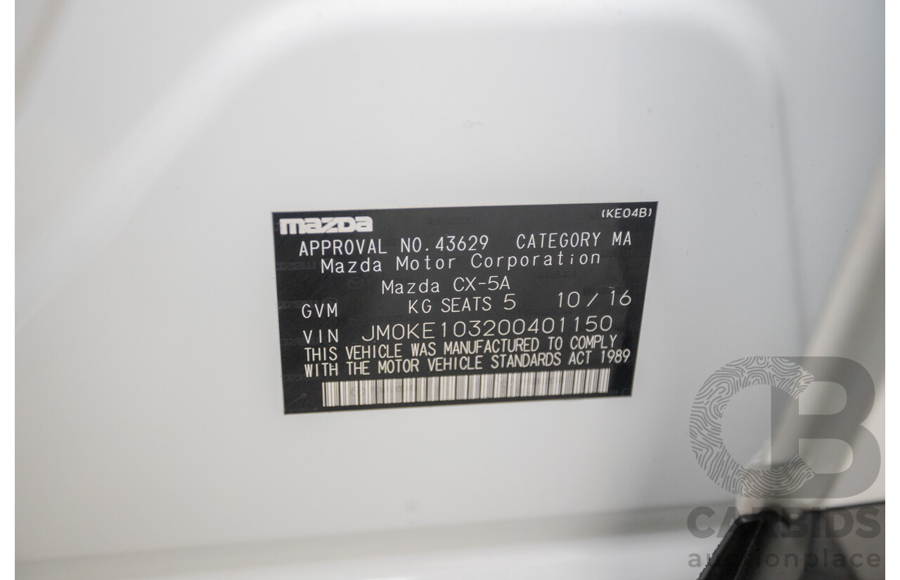 10/2016 Mazda Cx-5 GT (AWD) MY17 4D Wagon White 2.5L