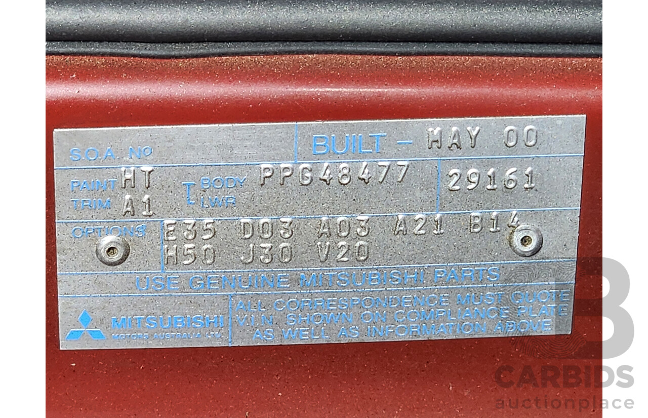 5/2000 Mitsubishi Magna Executive TH 4d Sedan Maroon 3.5L