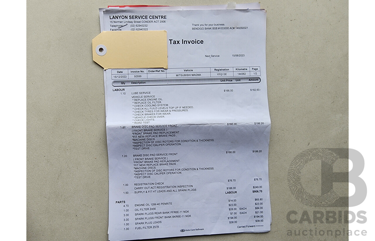 5/2000 Mitsubishi Magna Executive TH 4d Sedan Maroon 3.5L