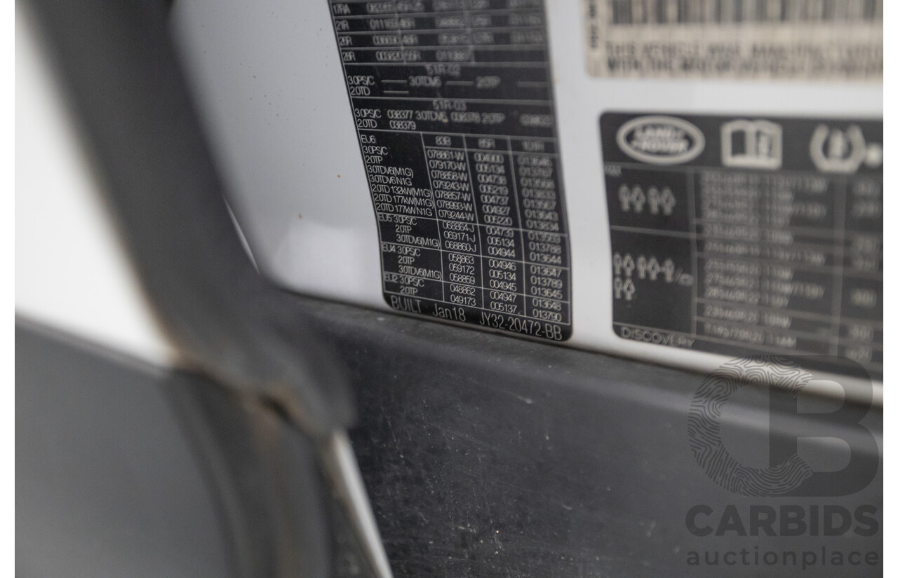 2/2018 Land Rover Discovery SD4 SE 4x4 MY18 4D Wagon Polaris White Twin Turbo Diesel 2.0L