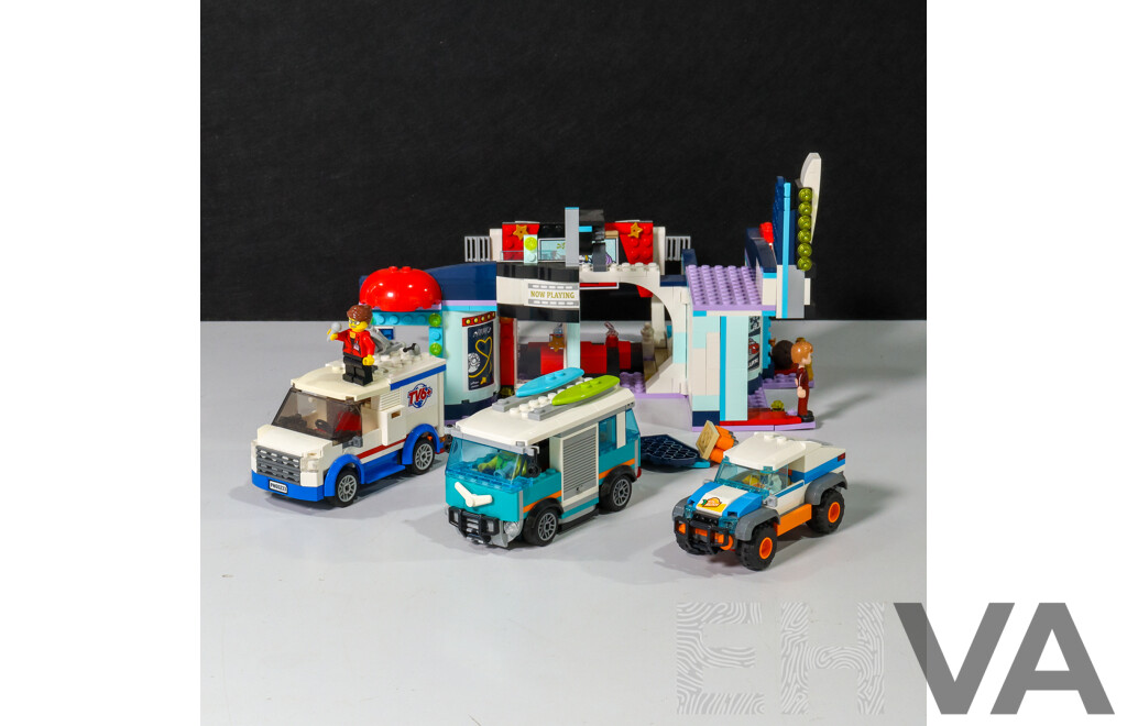 Collection of Lego Including City Furgone TV6+, Friends  Heartlake City Movie Theatre and More