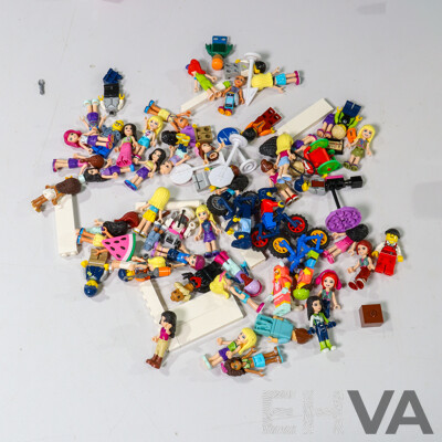 Collection of Mixed Lego Including Figurines, Van, Boat and More