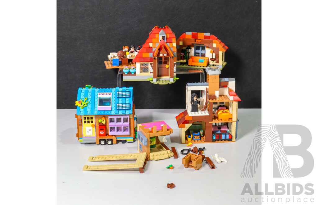 Collection of Lego Including Harry Potter Attack on the Burrow and Friends Mobile Tiny House