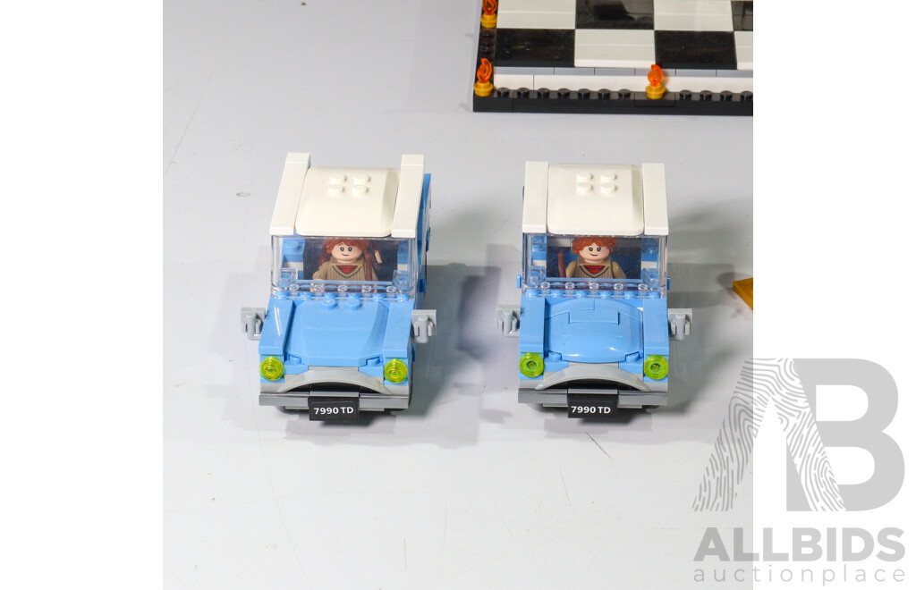Collection of Harry Potter Lego Including Chess Set, Hogwarts Polyjuice Potion Mistake, Car, Spider and More