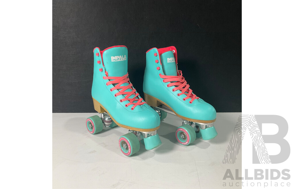 Impala Quad Rollerskates in Aqua and Pink Women's Size 11