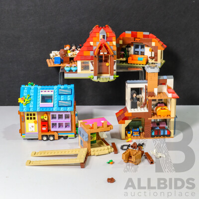 Collection of Lego Including Harry Potter Attack on the Burrow and Friends Mobile Tiny House