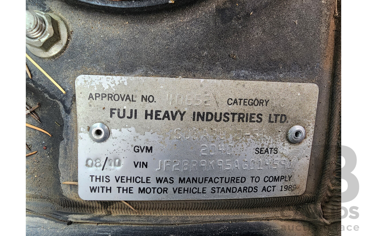 8/2010 Subaru Outback 2.5i Premium (sat-Nav) MY10 4d Wagon Blue 2.5L