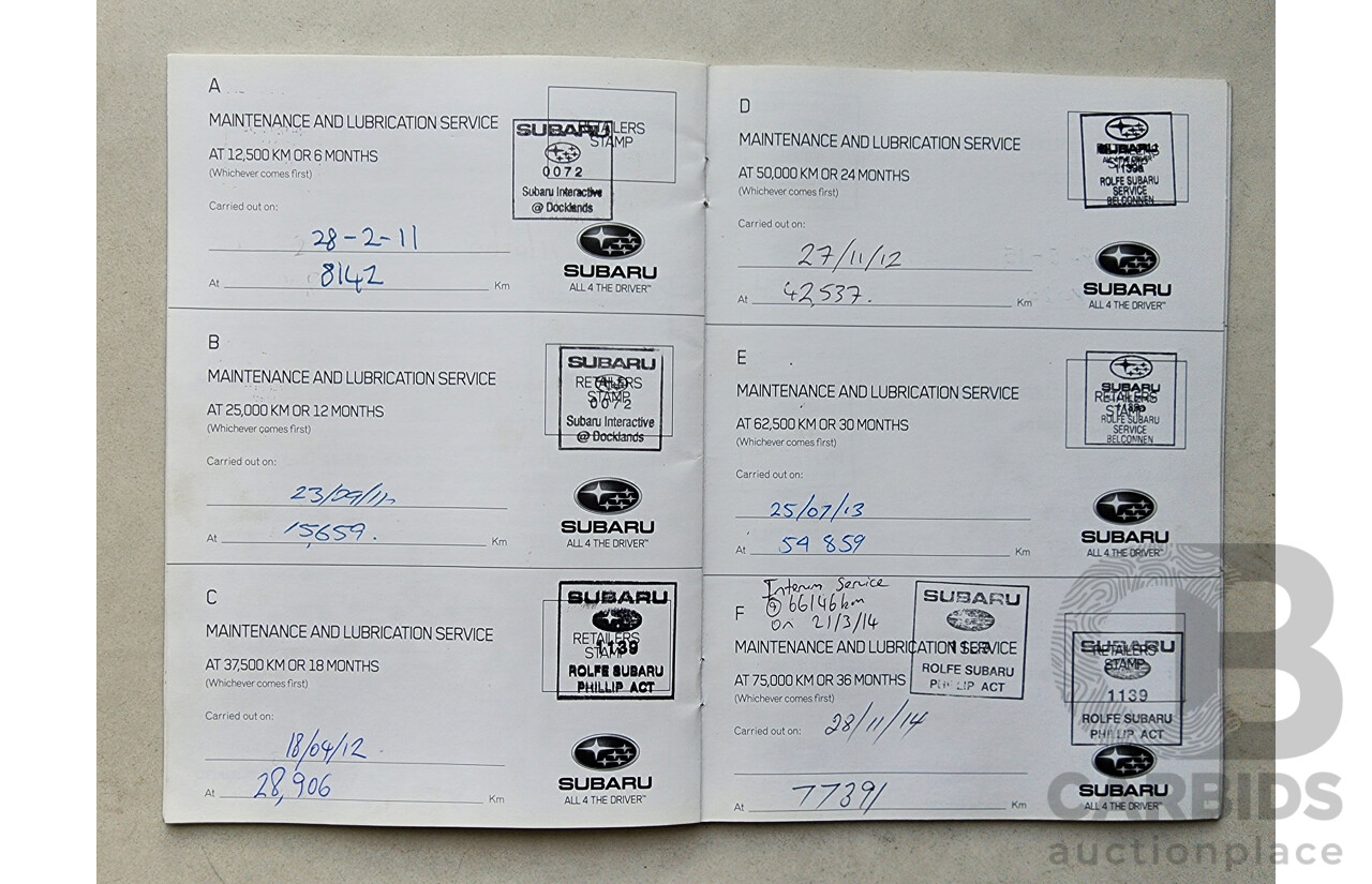 8/2010 Subaru Outback 2.5i Premium (sat-Nav) MY10 4d Wagon Blue 2.5L