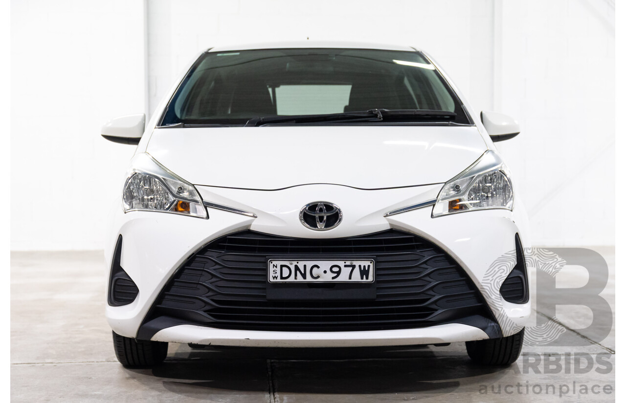 02/2017 Toyota Yaris Ascent (FWD) NCP130R MY17 5d Hatchback Glacier White 1.3L